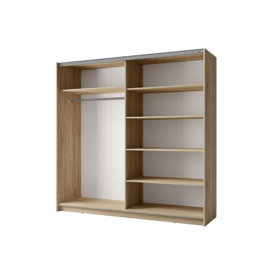 Arsala 2 Door Mirrored Sliding Wardrobe Sonoma Oak