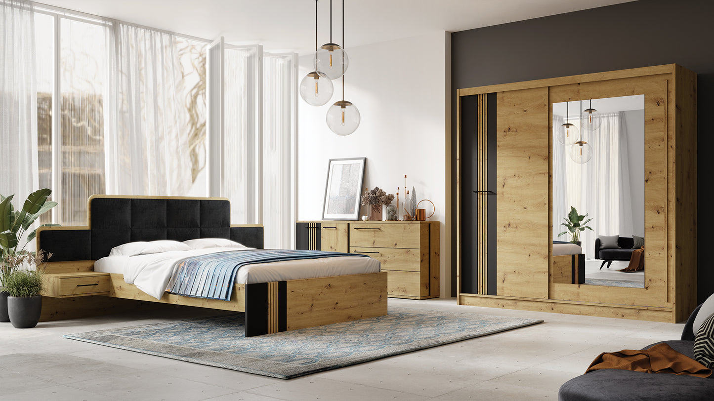 Molto 2 Door Mirrored Sliding Wardrobe