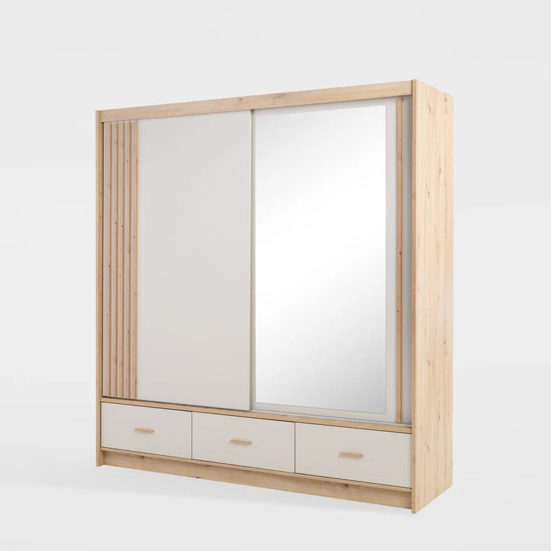 Nevada 2 Door Mirrored Sliding Wardrobe 200/215/60 - NV-200