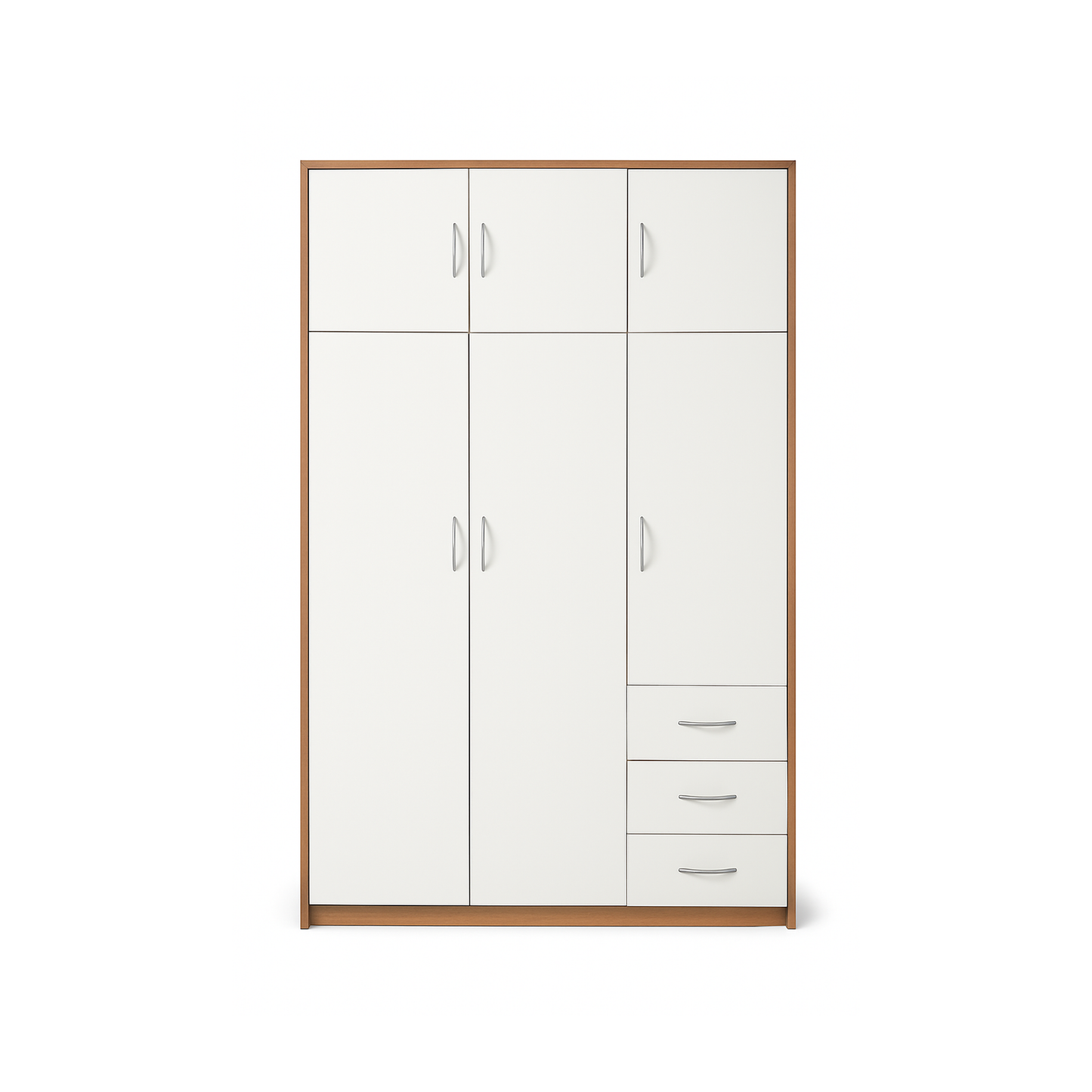 Windsor 3 Door Wardrobe with Storage White and Sonoma Oak 127/193/54 - SZ03