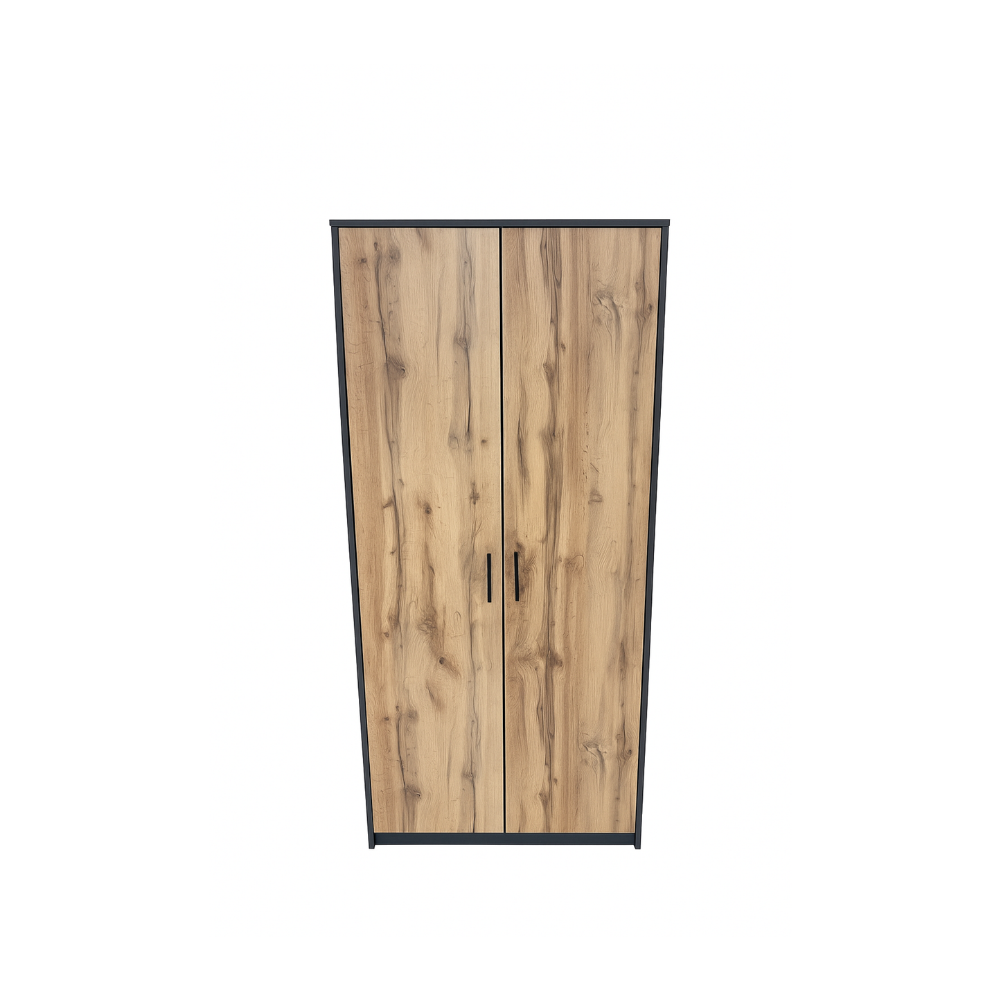 Windsor Double Wardrobe Graphite and Wotan Oak 86/193/54 - SZ04