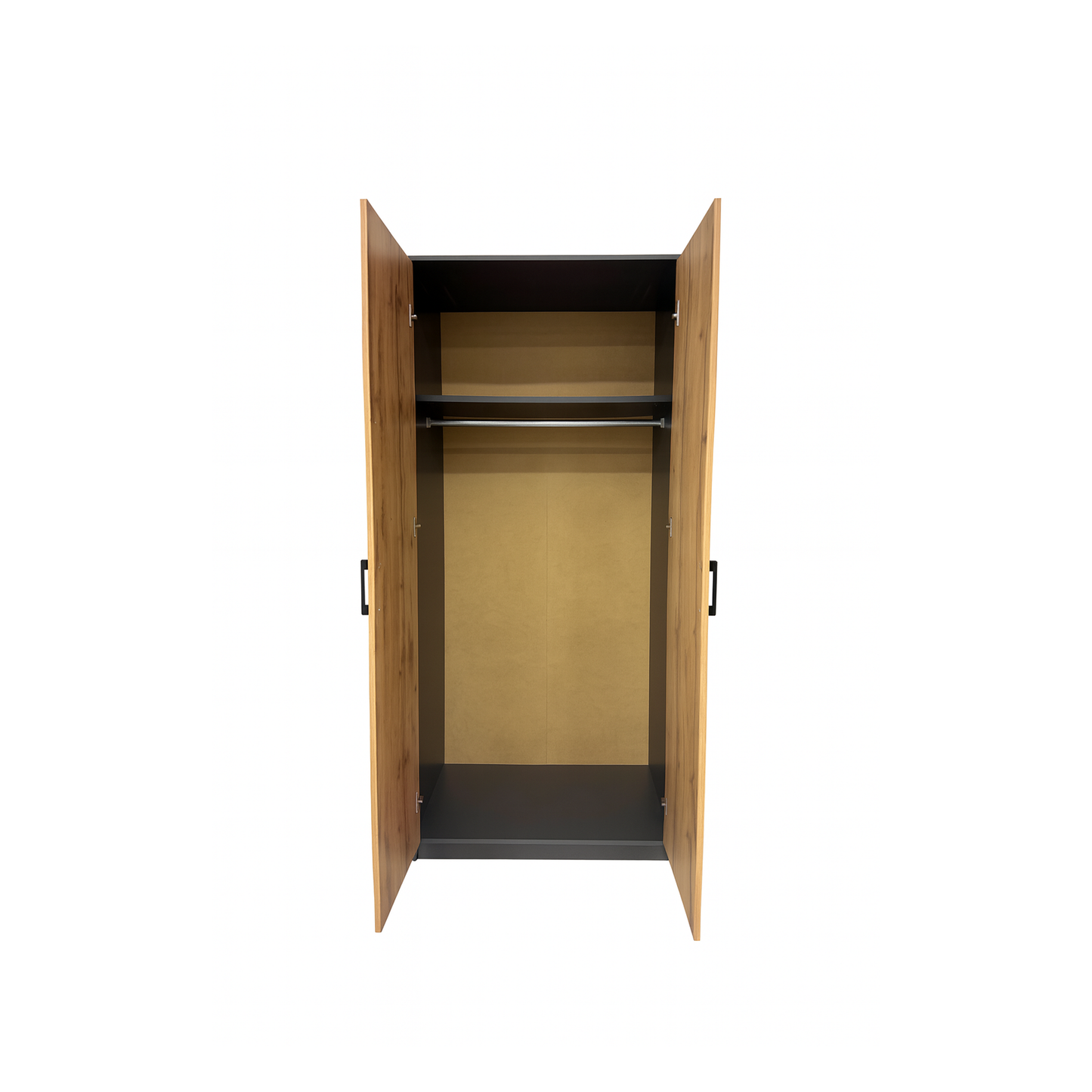 Windsor Double Wardrobe Graphite and Wotan Oak 86/193/54 - SZ04
