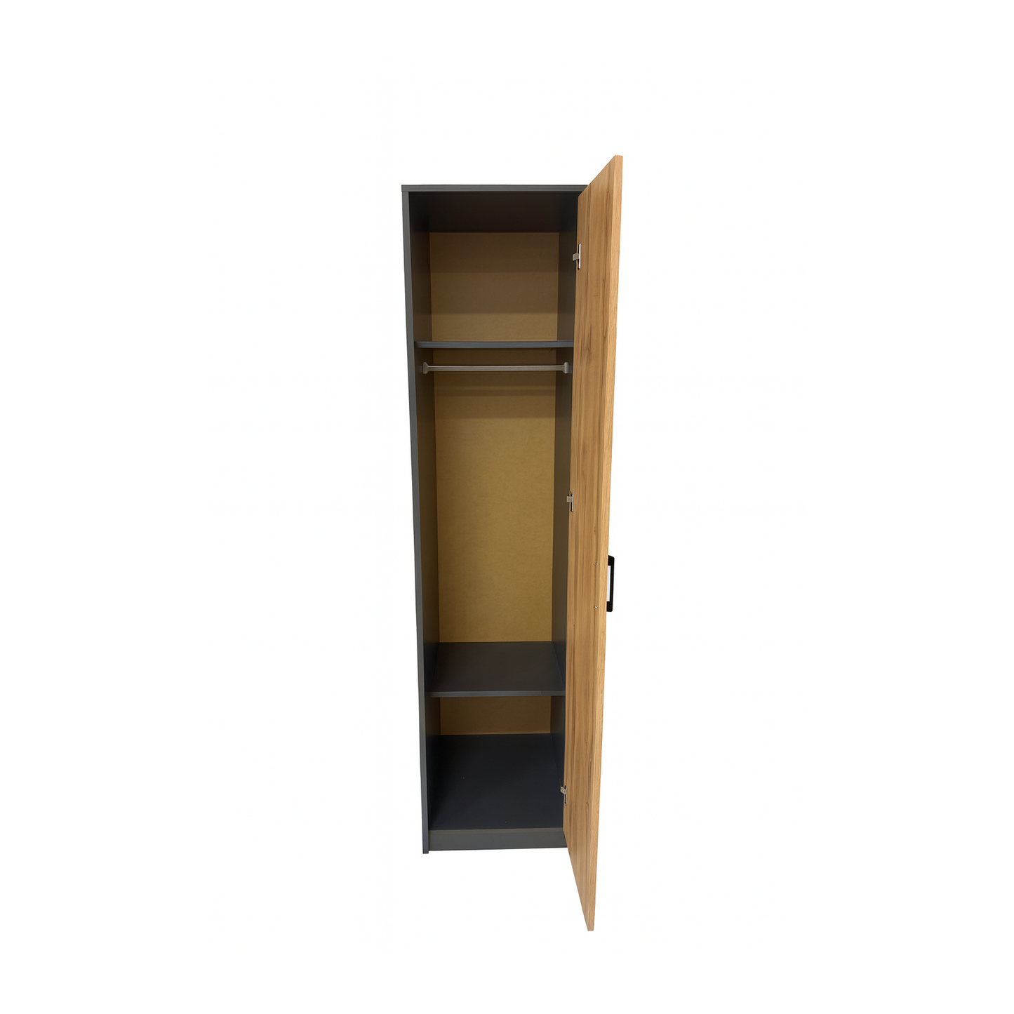 Windsor Single Wardrobe Graphite and Wotan Oak 45/193/54 - SZ07
