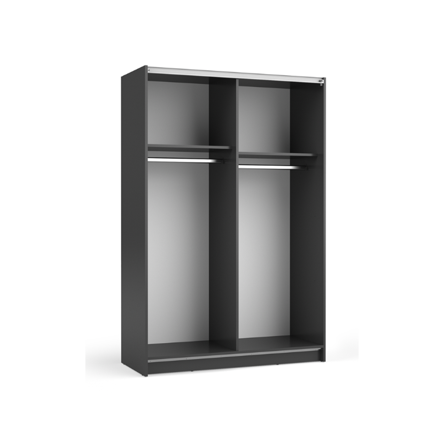 Sofia 2 Door Mirrored Sliding Wardrobe Black