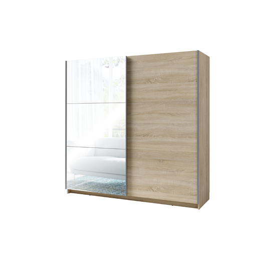 Arsala 2 Door Mirrored Sliding Wardrobe Sonoma Oak