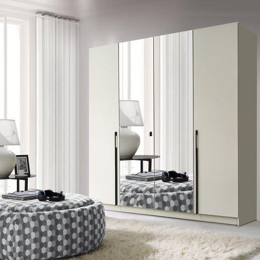 Denver 4 Door Mirrored Wardrobe 200/215/60 - DEN2-20