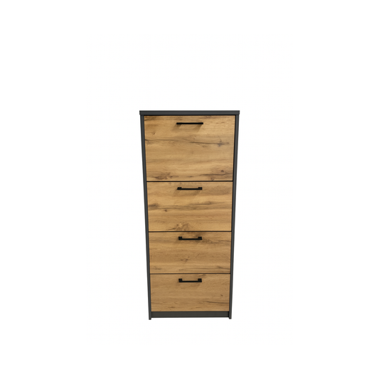 Windsor Shoe Cabinet Graphite and Wotan Oak 50/152/28 - KO25