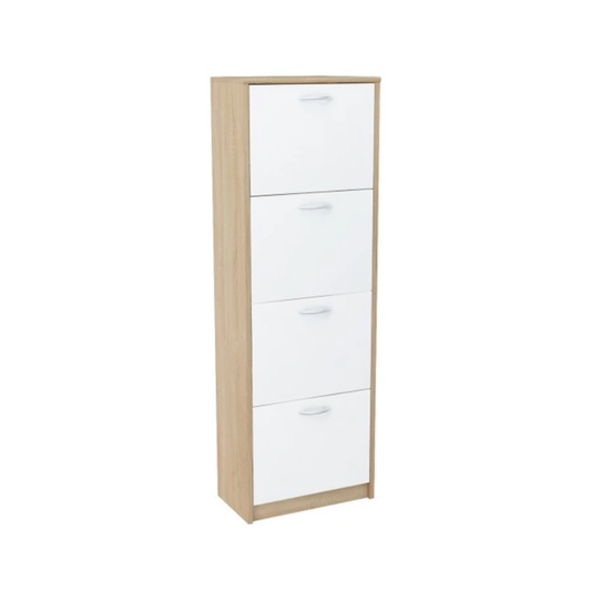 Windsor Shoe Cabinet White and Sonoma Oak 50/152/28 - KO25