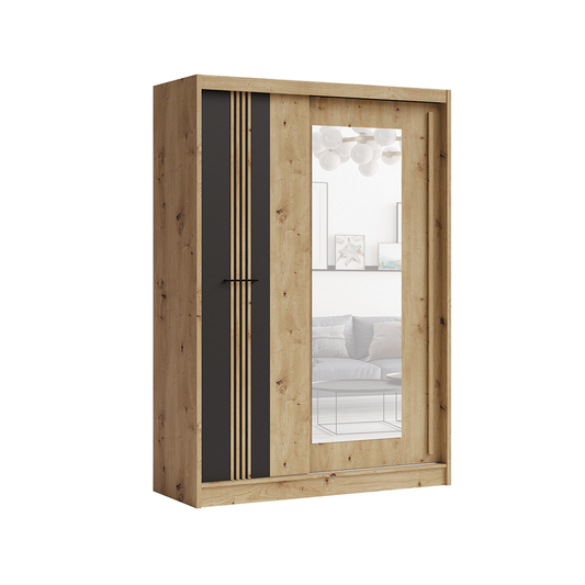 Molto 2 Door Mirrored Sliding Wardrobe