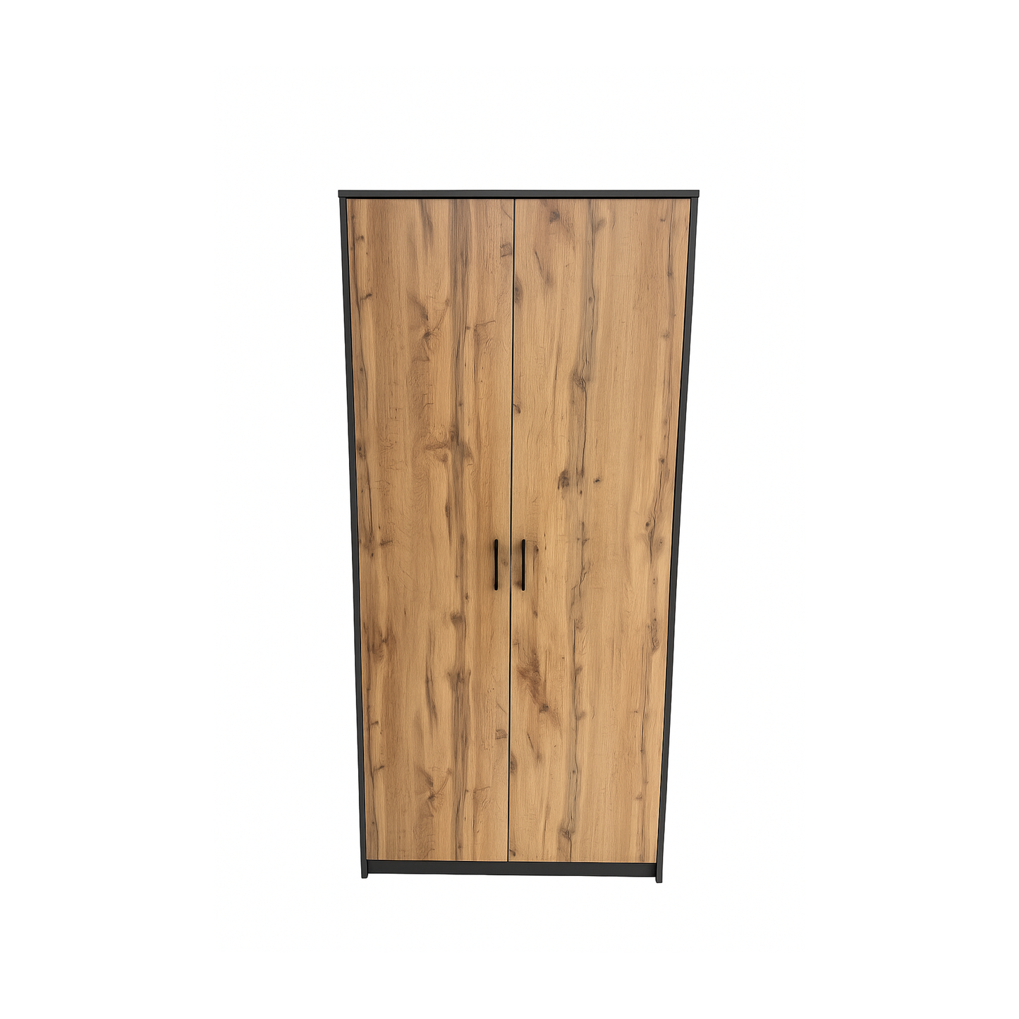 Windsor 2 Door Combi Wardrobe Graphite and Wotan Oak 85/193/54 - SZ05