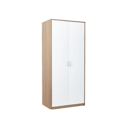 Windsor Combi 2 Door Wardrobe White and Sonoma Oak 86/193/54 - SZ05