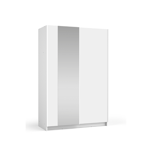 Sofia 2 Door Mirrored Sliding Wardrobe White